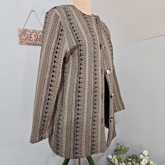 Vintage Two Potato Quilted Jacket Womens Medium Pockets Button Up Blazer Career - Picture 2 of 13